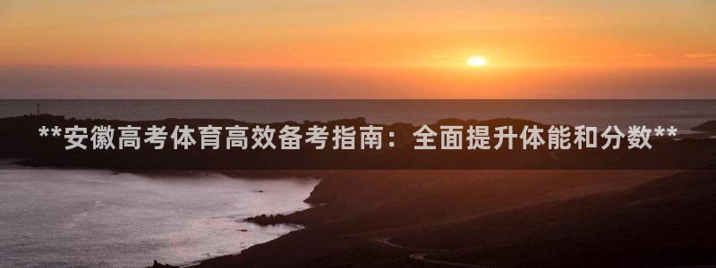 耀世集團董事長：**安徽高考體育高效備考指南：全面提